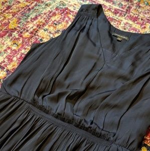 Dark Navy blue Grecian inspired v neck dress | BR